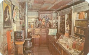 Colorado Springs CO Pike's Peak  Ghost Town Drug Store Chrome Postcard Unused