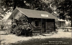 Casey IL Oak Grove Lodge US 40 c1930s Real Photo Postcard