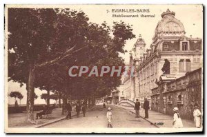 Old Postcard Evian Les Bains Etablissement Thermal