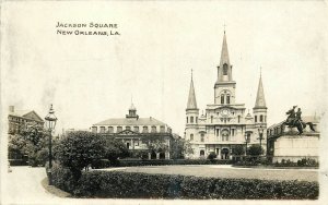C1910 New Orleans Louisiana Jackson Square occupation RPPC Postcard 25-11427