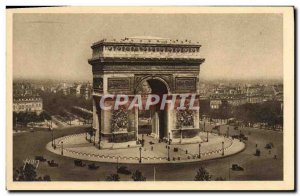 Old Postcard Paris Strolling L & # 39Arc De Triomphe and Place From & # 39Etoile