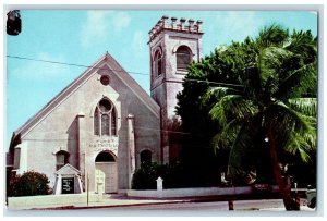 1985 First Methodist Church Old Stone Church Key West Florida FL Posted Postcard 