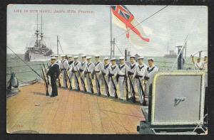 Ship View Life in Our Navy - Jacks Rifle Practice GREAT BRITAIN Used c1906