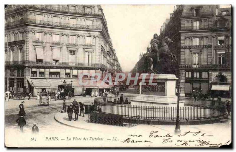 Paris Old Postcard Place des Victoires