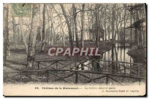 Old Postcard Chateau de Malmaison in the River Park