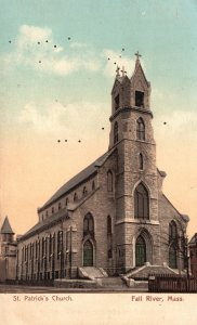 Vintage Postcard 1900's St. Patrick's Church Parish Fall River Massachusetts MN
