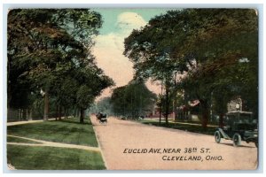 1912 Euclid Ave. Near 38th St. Classic Cars Road Cleveland Ohio Vintage Postcard