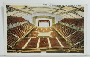 Interior Municipal Auditorium Minneapolis Minnesota Postcard P4