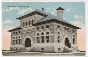 Post Office Lewiston Maine 1916 postcard