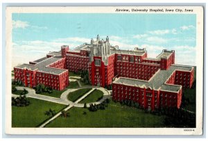 1943 Airview University Hospital Building Circle Road Iowa City Iowa IA Postcard