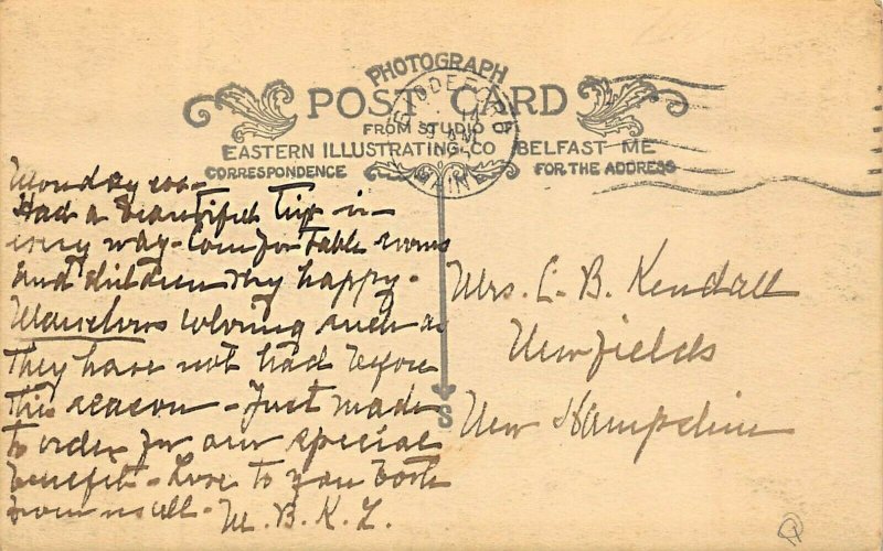 Beachwood ME Timber Island Real Photo Postcard