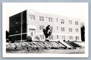 RUGBY ND GOOD SAMARITAN HOSPITAL & NURSES HOME VINTAGE REAL PHOTO POSTCARD RPPC