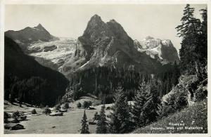 Austria Rosenlaui Dossen Well und Wetterhorn mountains peak