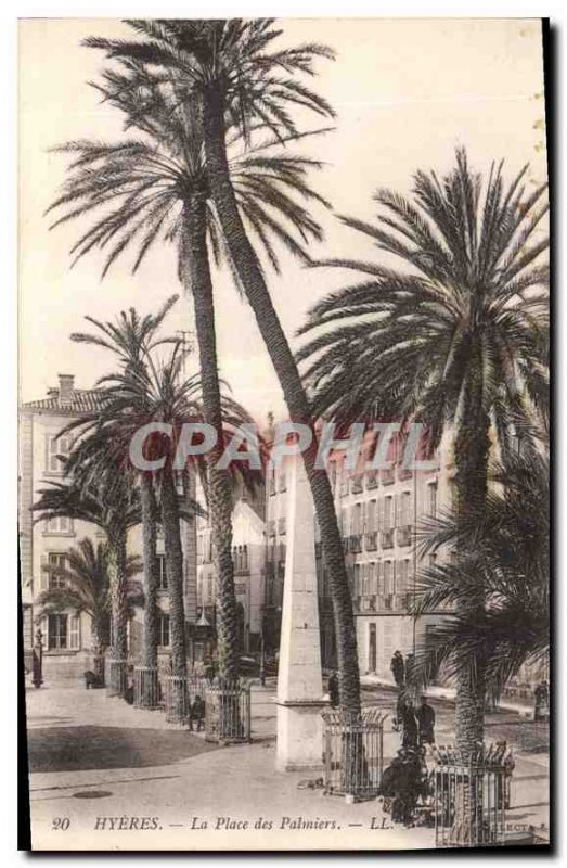 Postcard Old Hyeres Place des Palmiers