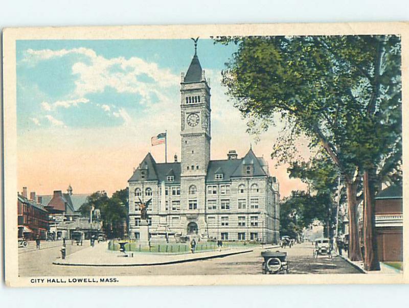 W-Border CITY HALL SCENE Lowell Massachusetts MA hs6187