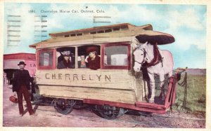 Vintage Postcard 1947 Cherrelyn Horse Street Car Denver Colorado CO