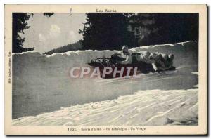 Old Postcard of Sports & # 39hiver Skiing bobsleigh Proceed