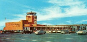 Postcard View of Terminal Building at New Castle County Airport, Wilmington, DE.