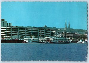 Peoria Illinois IL Postcard Julia Belle Swain Sternwheel Steamer Operates c1960