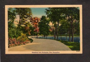 NH Greetings From Rochester New Hampshire Linen Postcard Roadway