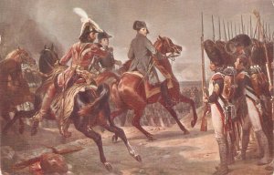 Napoleon at the Battle of Iena. Horses Old vintage French postcard