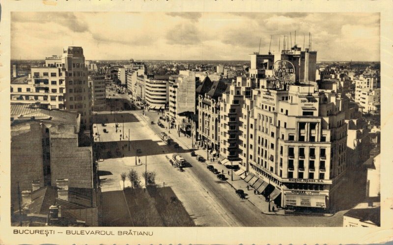 Romania București Bulevardul Brătianu RPPC 06.93