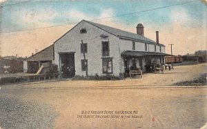 B. & O. Freight Depot, Oldest Railroad Depot in World Frederick, MD., USA 1910 