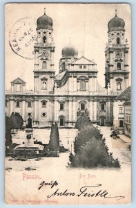 Passau Bavaria Germany Postcard The Cathedral Building 1905 Antique Posted