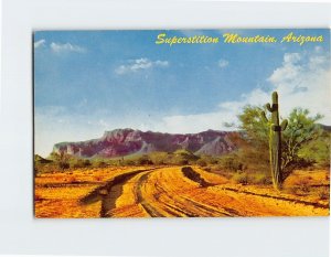 Postcard Superstition Mountain East of Mesa Arizona USA