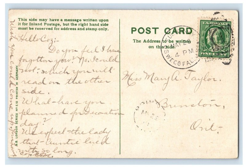 C1910 Ivy Valentines Lovely Valentines Postcard F108E