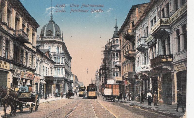 B80665 tramway lodz ulica piotrkowska   poland front/back image