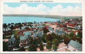 Barrie Ontario General View Canada Postcard E94