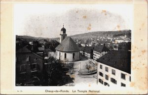 Switzerland Chaux-de-Fonds Le Temple National Vintage Postcard C218