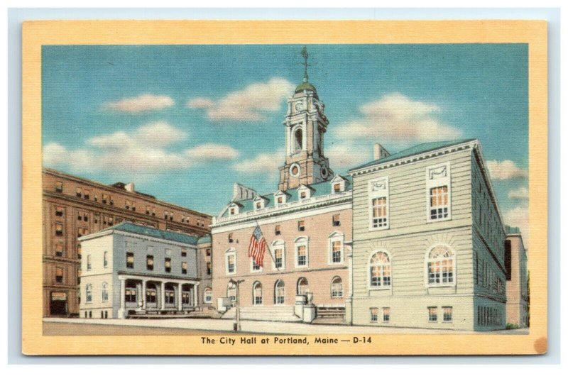 Postcard The City Hall at Portland ME Maine G33 * 2