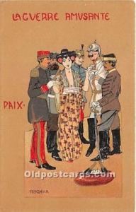 Signed Praschka La Guerre AmUSA nte Paix Artist Raphael Kirchner Unused 