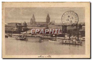 Old Postcard Mainz Boat