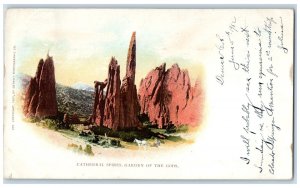 1902 Cathedral Spires Garden Of The Gods Denver Colorado CO Antique Postcard