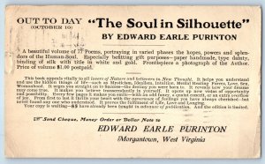 1904 The Soul In Silhouette Poem Edward Earle Purinton Morgantown WV Postal Card