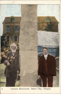 Baker City Oregon OR Granite Monument 1900s-10s Postcard