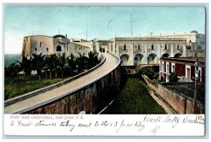 San Juan Puerto Rico Postcard Fort San Cristobal c1905 Posted Antique