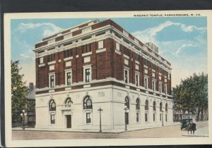 America Postcard - Masonic Temple, Parkersburg, West Virginia    T9419