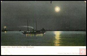 New York Harbor by Moonlight, NYC (Repaired)