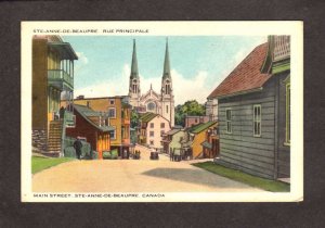 PQ QC St Anne de Beaupre Church Main St Quebec Canada Carte Postale Postcard