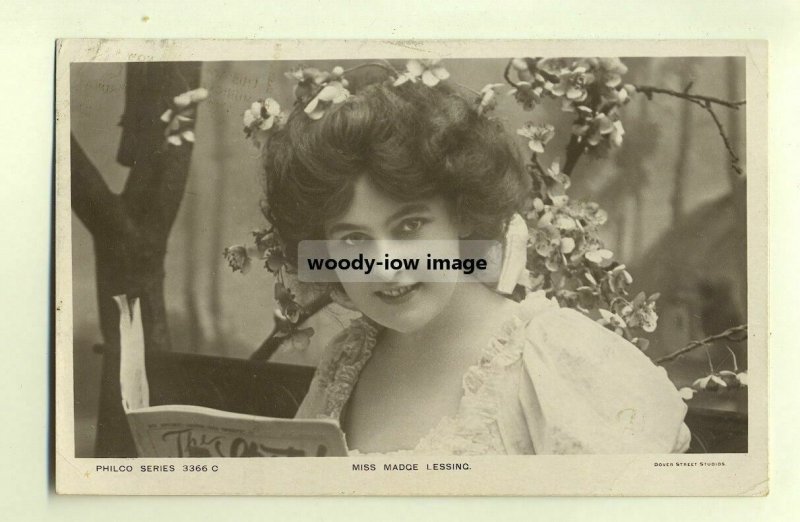 su0143 - Stage Actress - Madge Lessing - postcard 