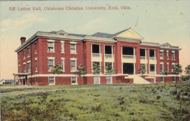 Oklahoma Enid Ladies Hall Oklahoma Christian University 1910