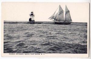 Harbor Entrance, Lighthouse & Schooner, Fair Haven NY