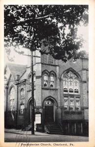 Charleroi Pennsylvania Presbyterian Church Street View Antique Postcard K62641