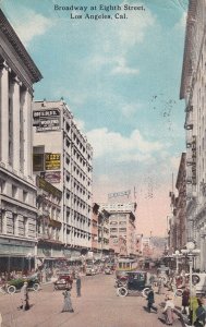 LOS ANGELES, California, PU-1918; Broadway At Eighth Street
