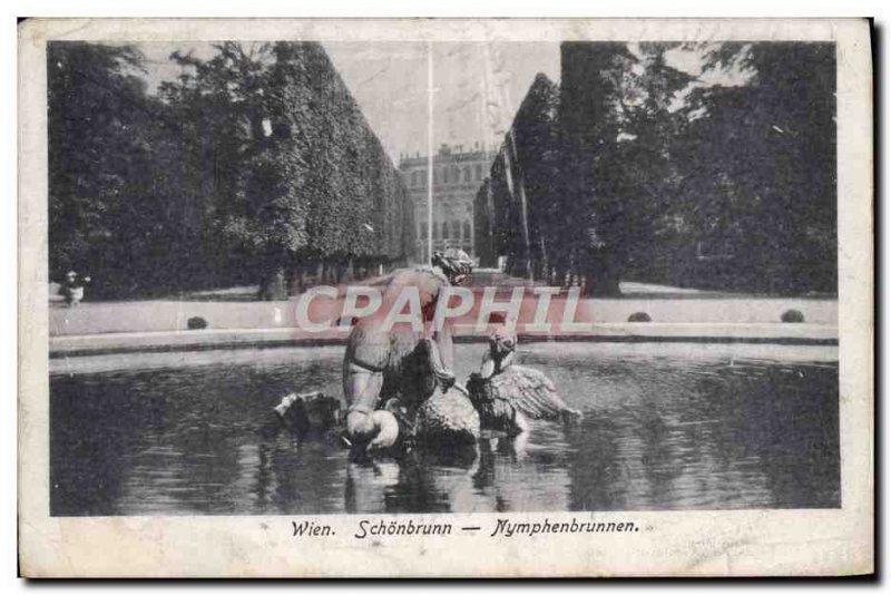 Old Postcard Wien Schonbrunn Nymphenbrunnen