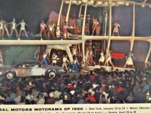 Postcard  General Motors Motorama of 1956 .  Car of Tomorrow.     X2